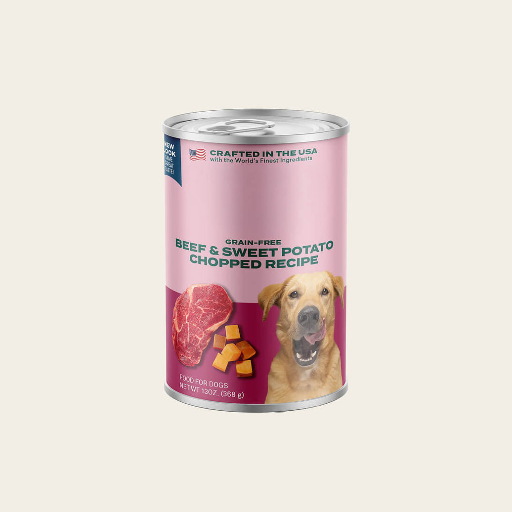 Gran-free beef pate wet dog food